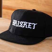 Load image into Gallery viewer, Brisket Snapback cap in black
