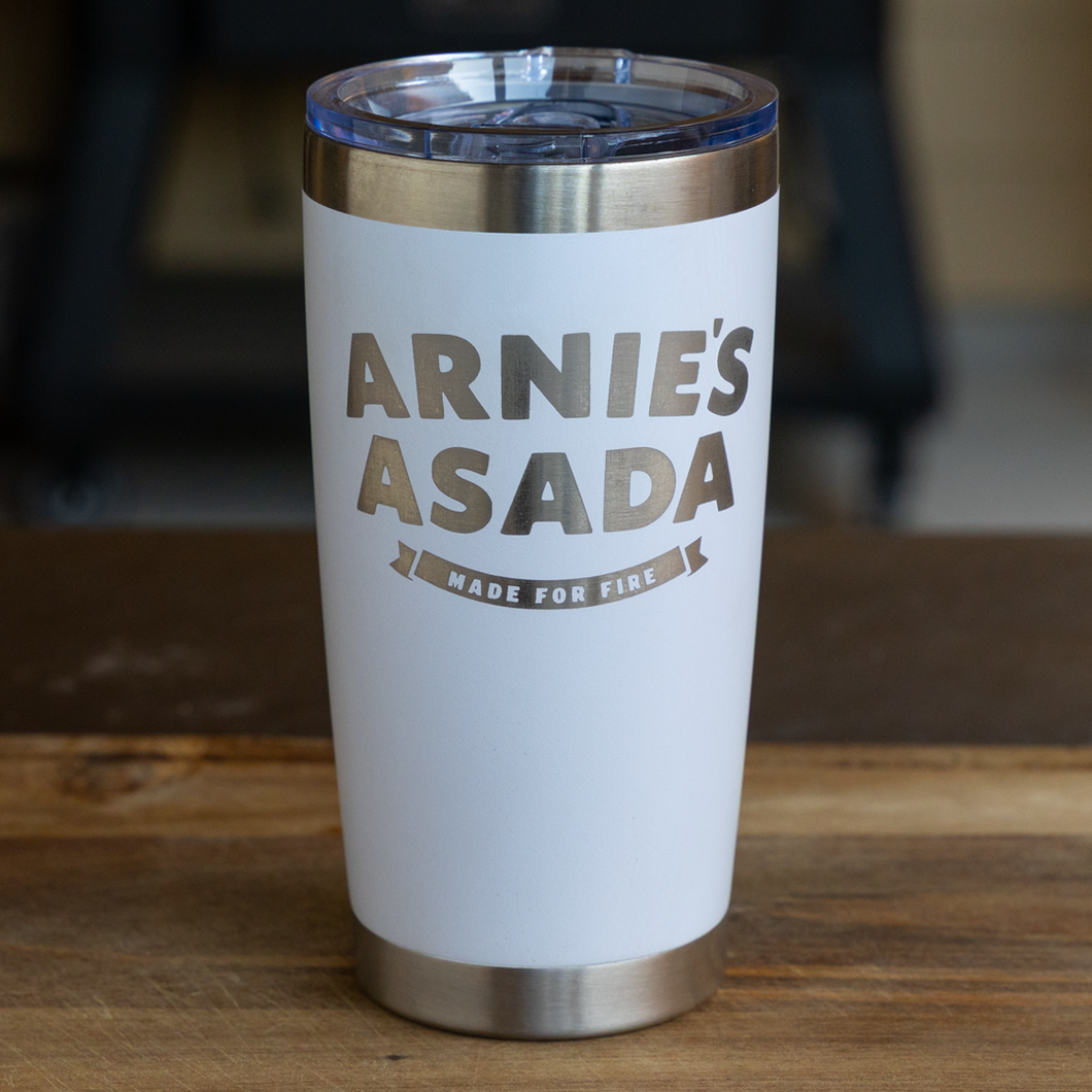 Arnie's Asada 20 oz Tumber (White)